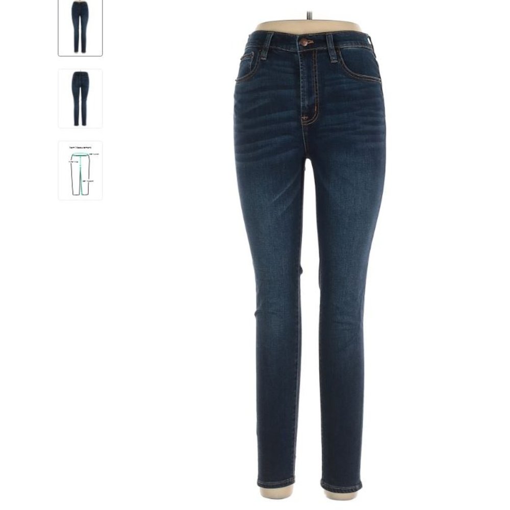 J. Crew Mercantile Blue Denim Dark Wash Skinny High Rise Waist Jeans